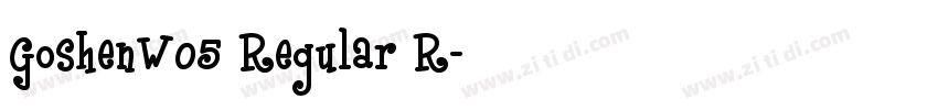 GoshenW05 Regular R字体转换